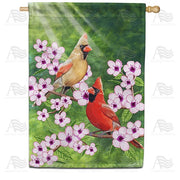 Spring Cardinals House Flag