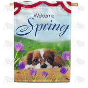 Spring Charles Spaniel House Flag