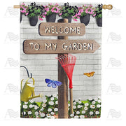 This Way To My Garden House Flag
