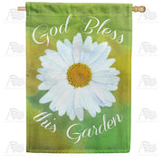 God Bless This Garden House Flag