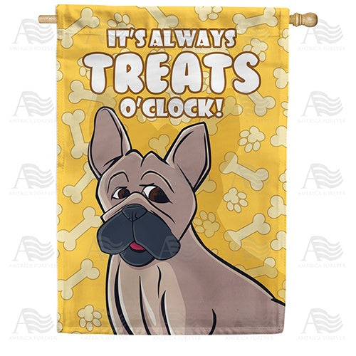 Treats O'clock Is 24/7! House Flag