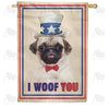 Uncle Sam Pug House Flag