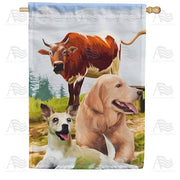 Farm Buddies House Flag