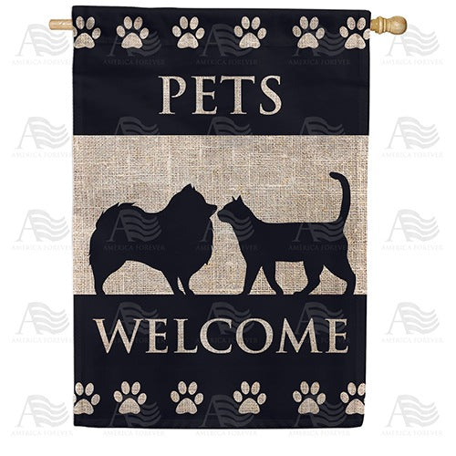Pets Welcome House Flag