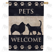 Pets Welcome House Flag