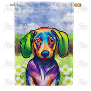 Fluorescent Dog House Flag