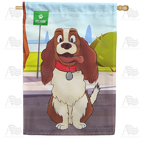 "Can We Go To Dog Park?" House Flag