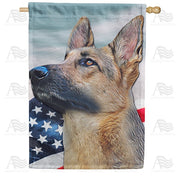 American Glory German Shepherd House Flag