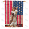 Cat Praying House Flag
