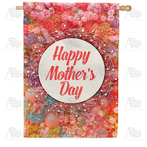 Victorian Flowers For Mother House Flag