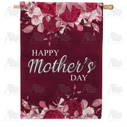 Burgundy Roses For Mother House Flag