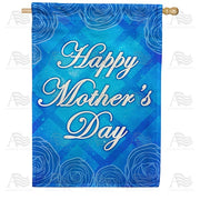 Mother's Day Blue Lattice House Flag