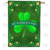 America Forever St. Patrick's Day Shamrock House Flag
