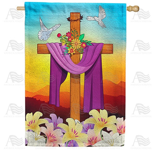 The Cross Oil Painting House Flag