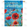 Blue Barn Blooms House Flag