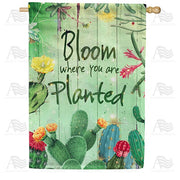Bloom Where You Are Planted House Flag