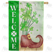 Lucky Shoe Welcome House Flag