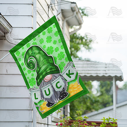 America Forever Irish Gnome Luck House Flag