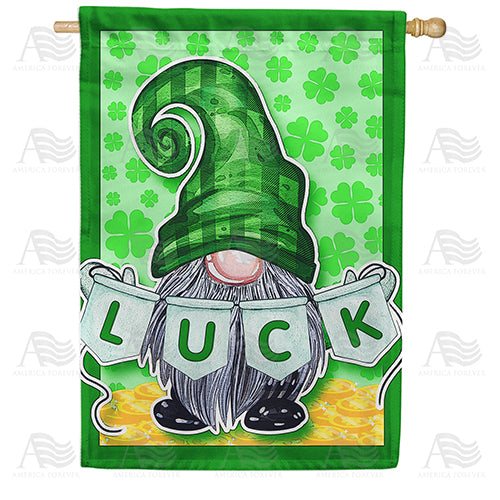 America Forever Irish Gnome Luck House Flag