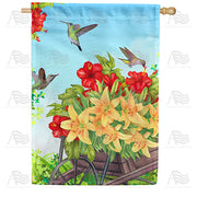 Hummingbird Haven House Flag