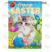 Easter Kitten House Flag