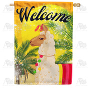 Exotic Llama House Flag