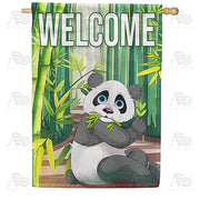 Bamboo Loving Panda House Flag