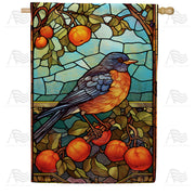 Bluebird Stained Glass House Flag