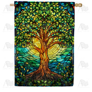 Green Tree Of Life House Flag