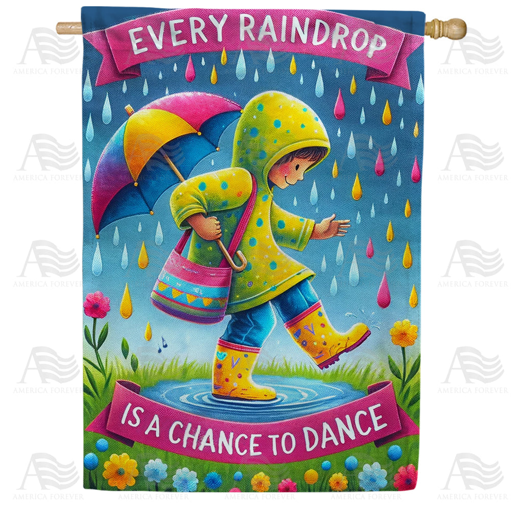 Rainy Day Dance Celebration House Flag