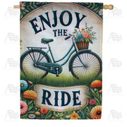 Enjoy the Ride Bicycle House Flag