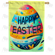 Colorful Easter Egg Greeting House Flag