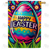 Festive Easter Egg House Flag
