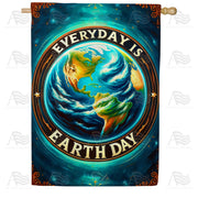 Earth Embrace Environmental Awareness House Flag
