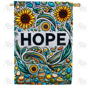 Sunflower Hope Mosaic House Flag