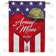 Army Mom Lives Here! House Flag