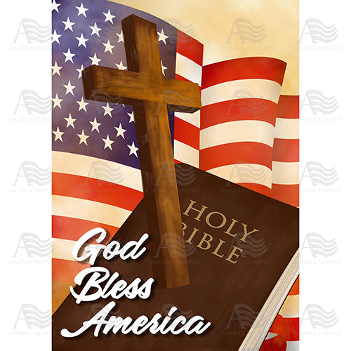 America Forever God Bless America House Flag