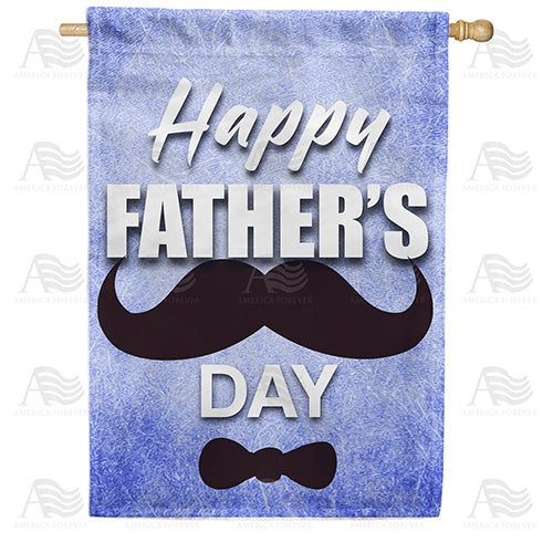 Father's Day Faded Blue House Flag