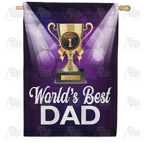 Trophy Dad House Flag