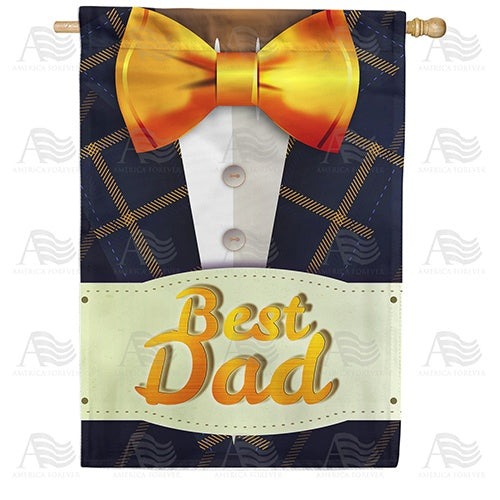 Best Dad Title Suits Him House Flag