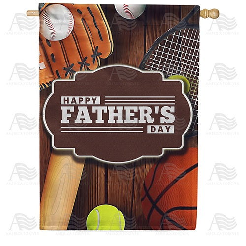 Happy Father's Day Sports House Flag