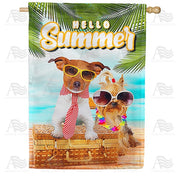 Doggie Vacation House Flag