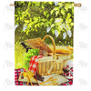 Romantic Summer Picnic House Flag