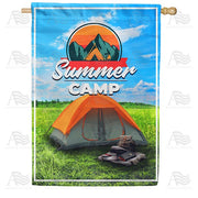 Summer Camping House Flag