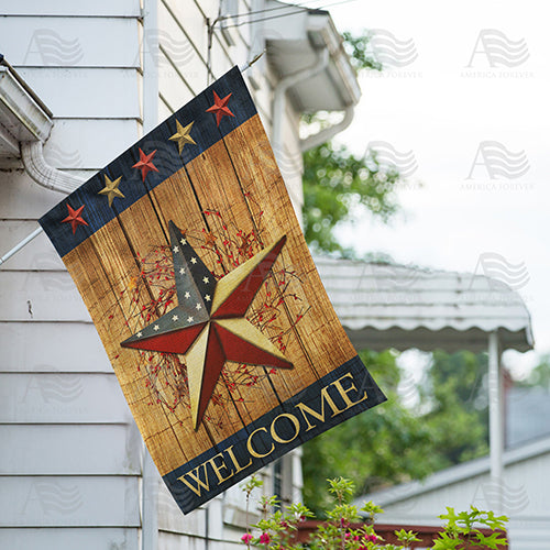 America Forever Country Star Welcome House Flag