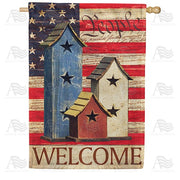 Americana Bird Houses House Flag