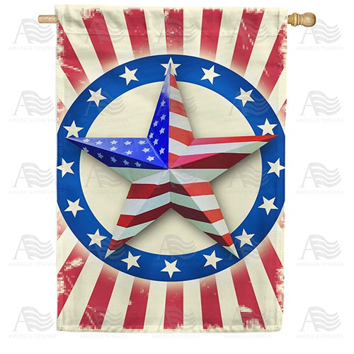 Old Glory Star House Flag