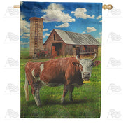 Old Hay Barn House Flag