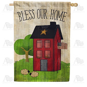 Americana Bless Our Home House Flag
