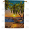 America Forever Tropical Maroon House Flag